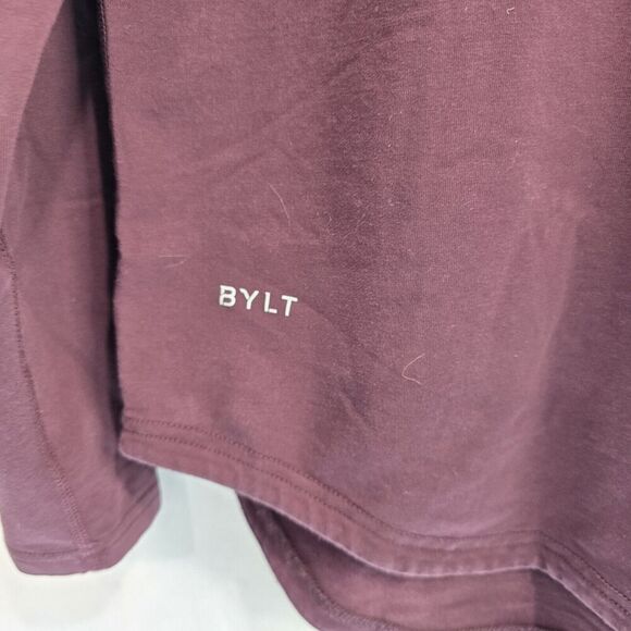 Bylt T Shirt Mens Medium Red Long Sleeve Drop Cut LS Lux Blend Tee Burgundy - Picture 9 of 11